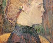 The Painter's Model Helene Vary in the Studio, - 亨利·德·土鲁斯·罗特列克